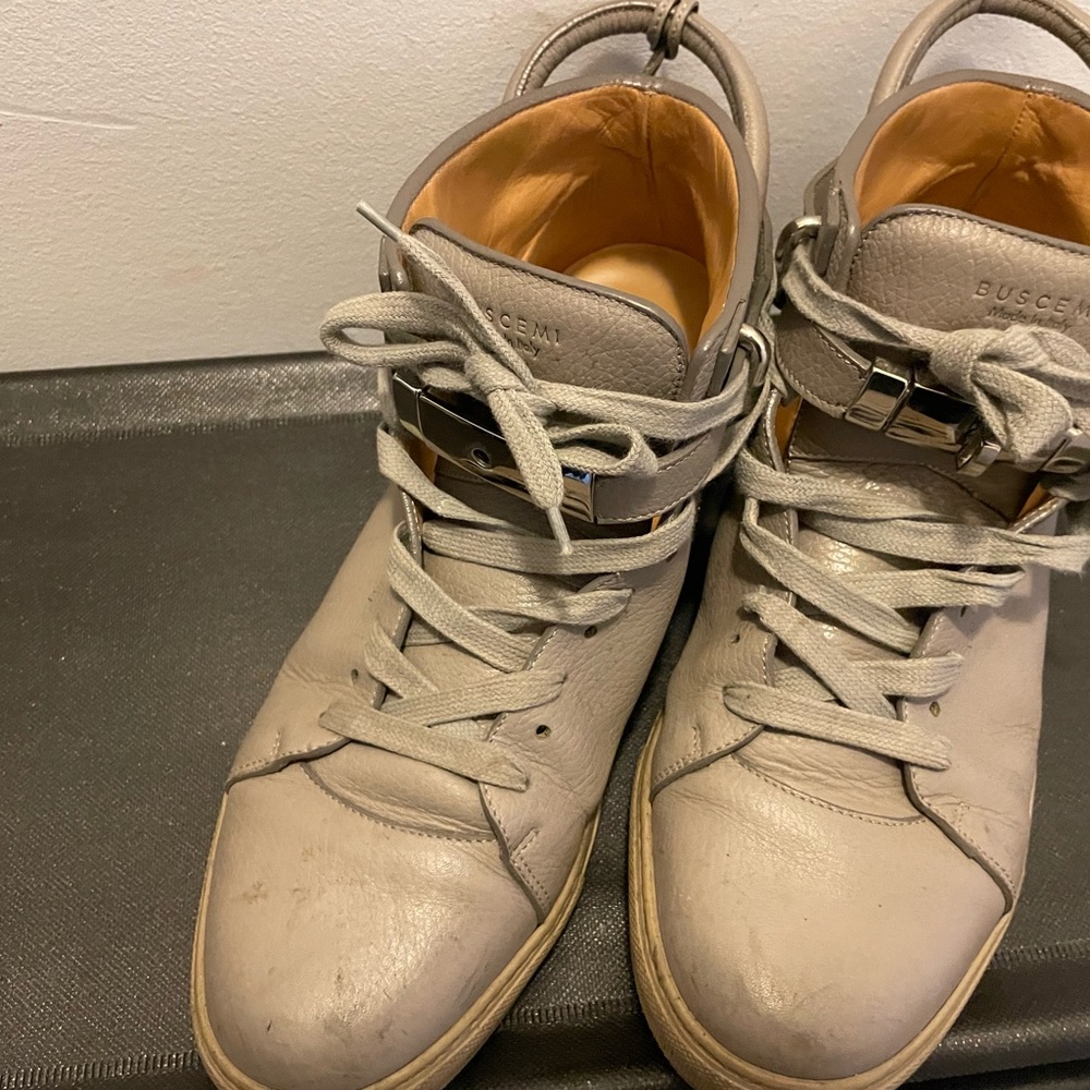 buscemi padlock detailed lace-up sneakers